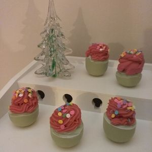 Almond scented soap cupcakes